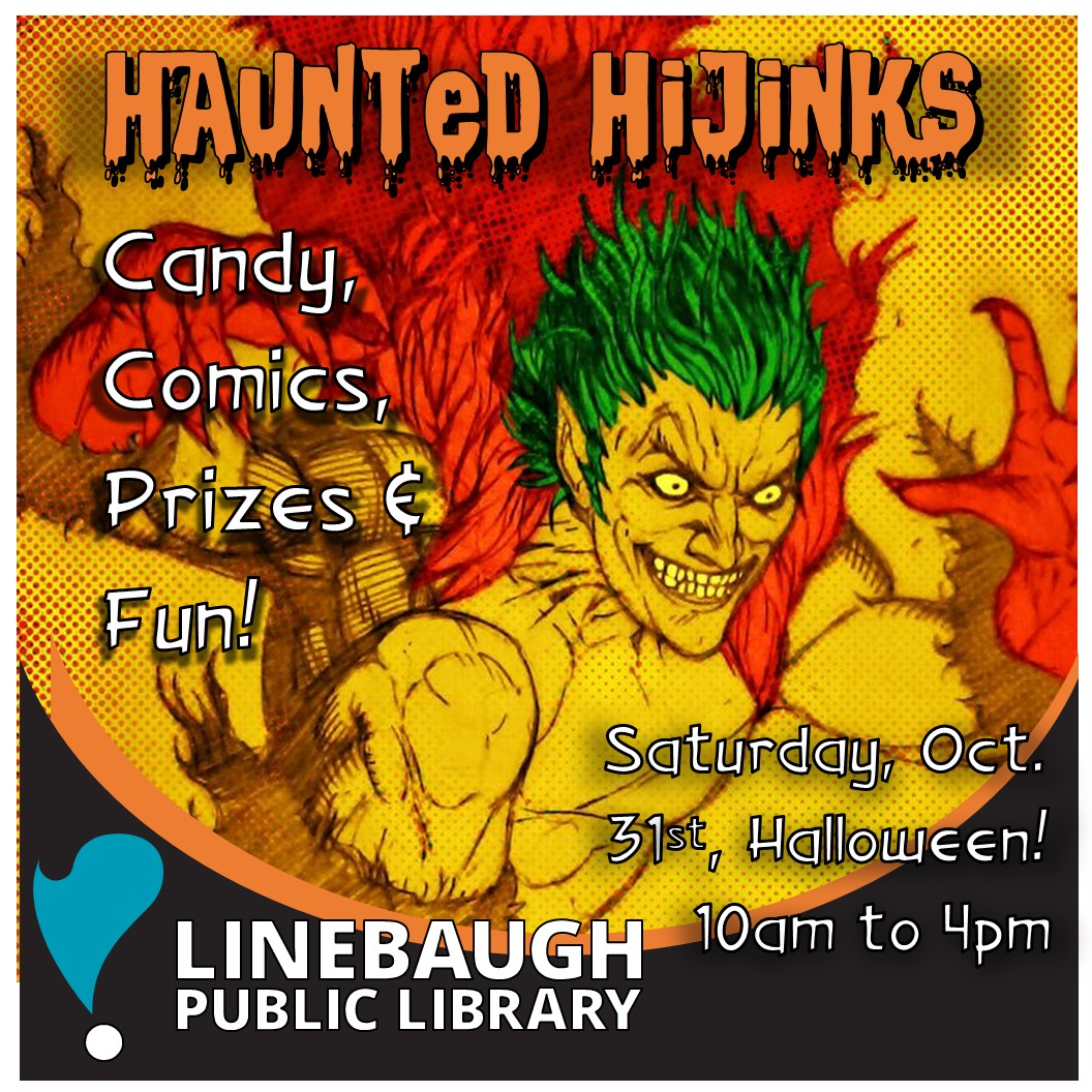 rclstn's tweet photo. Just one week to go until Halloween Hijinks! Come join us #Linebaugh next week for our special, socially distanced comic event with candy, comics, prizes and fun! https://t.co/SqGljuRbBm