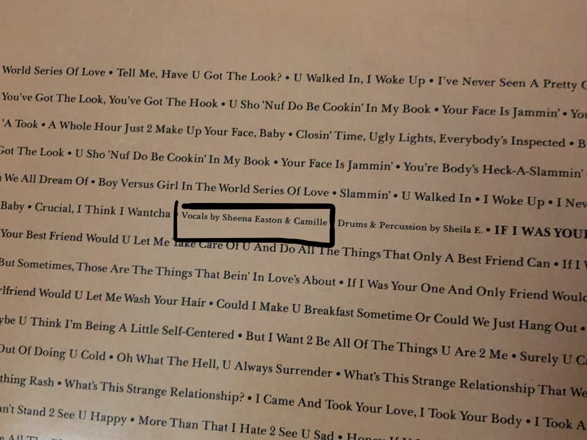 In addition to not really needing another song for what would be the final configuration of SOTT, he also recorded it using his Camille voice. Why? Camille was another project that came & went in late ‘86, leading up to the recording of UGTL in late Dec of that same year.