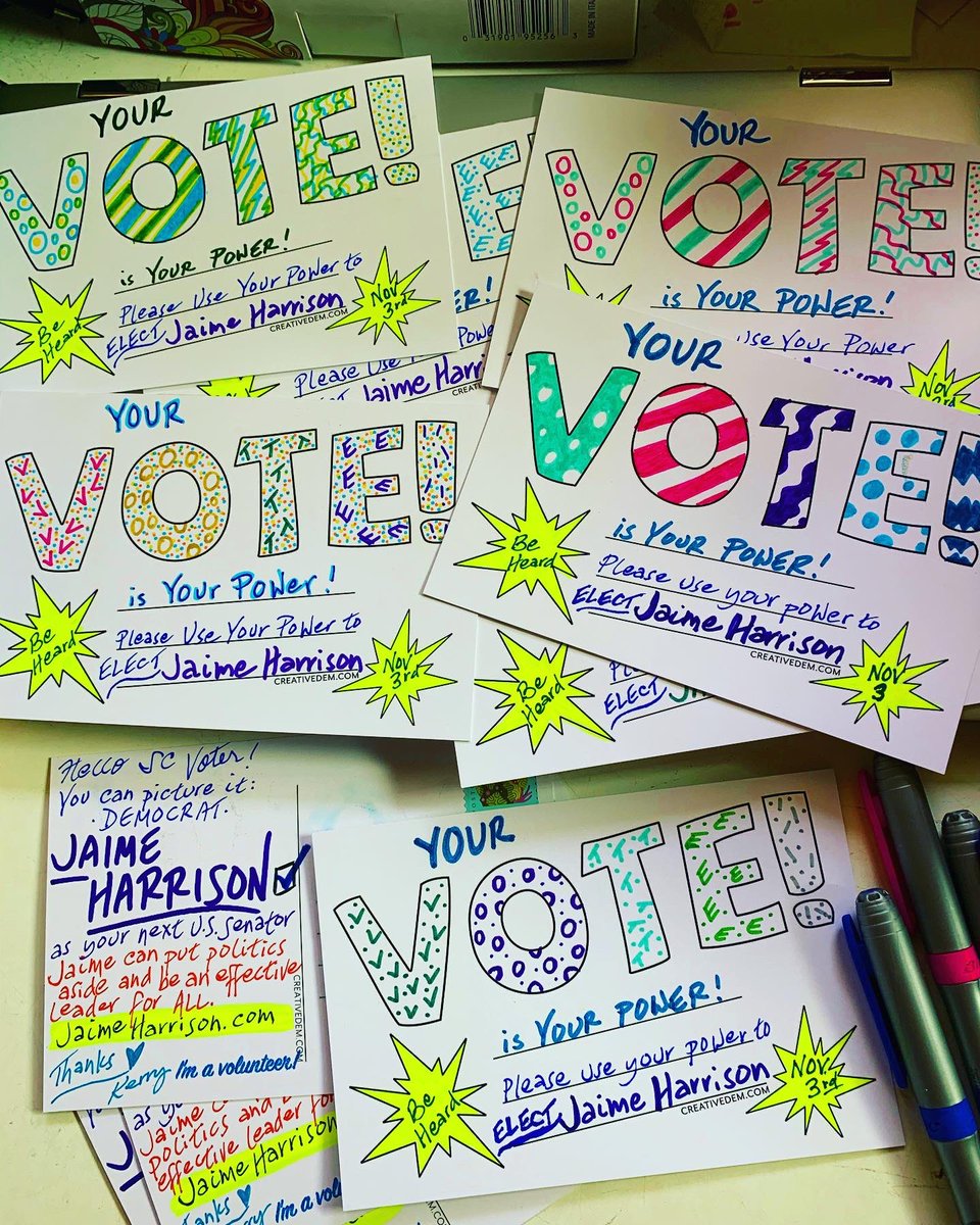 azbinkley's tweet photo. @AdamParkhomenko Writing #PostcardsToVoters https://t.co/YZ92KjP3NR #ActivismForIntroverts #GetInvolved #GOTV #TogetherWeCan https://t.co/LnZGaaywSV