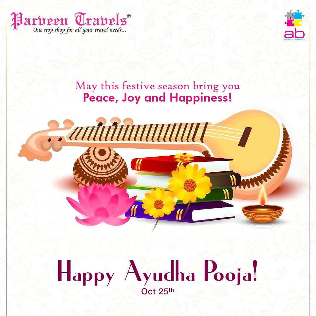 ParveenRentals's tweet photo. May this festive season bring you Peace, Joy and Happiness!
#happyAyudhapooja https://t.co/X1f1rCHMlW