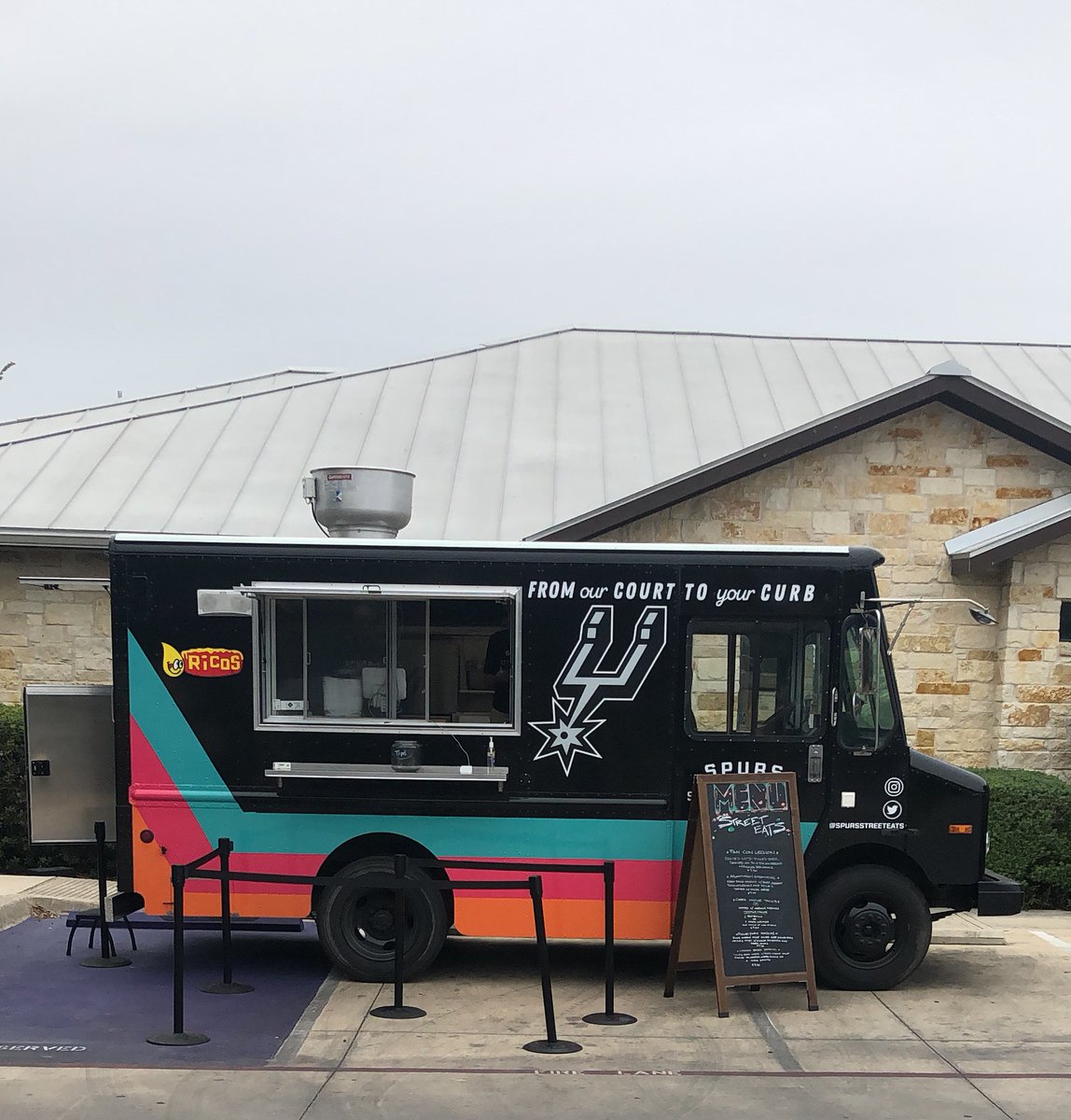 Come by and see us at Legacy Brooks Resort Apartments ‘til 4pm or sell out! <a href="/RicosProducts/">Ricos</a> | #CourttoCurb