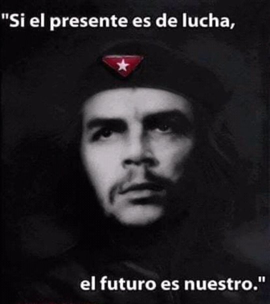 @MarceloFdezG @AleLRoss198 @FrankLopezCuba @Nolangar91 @OlgaArostegui19 @cuentrepuesto @nica_rojaynegra @Ilianamsv @VeronikPedraza @alinaacosta16 @RSotoVargasT5 En el mismo #ChéGuevara es símbolo de valentía, humildad e inteligencia. #Cuba #TropaCHE #DeZurdaTeam
