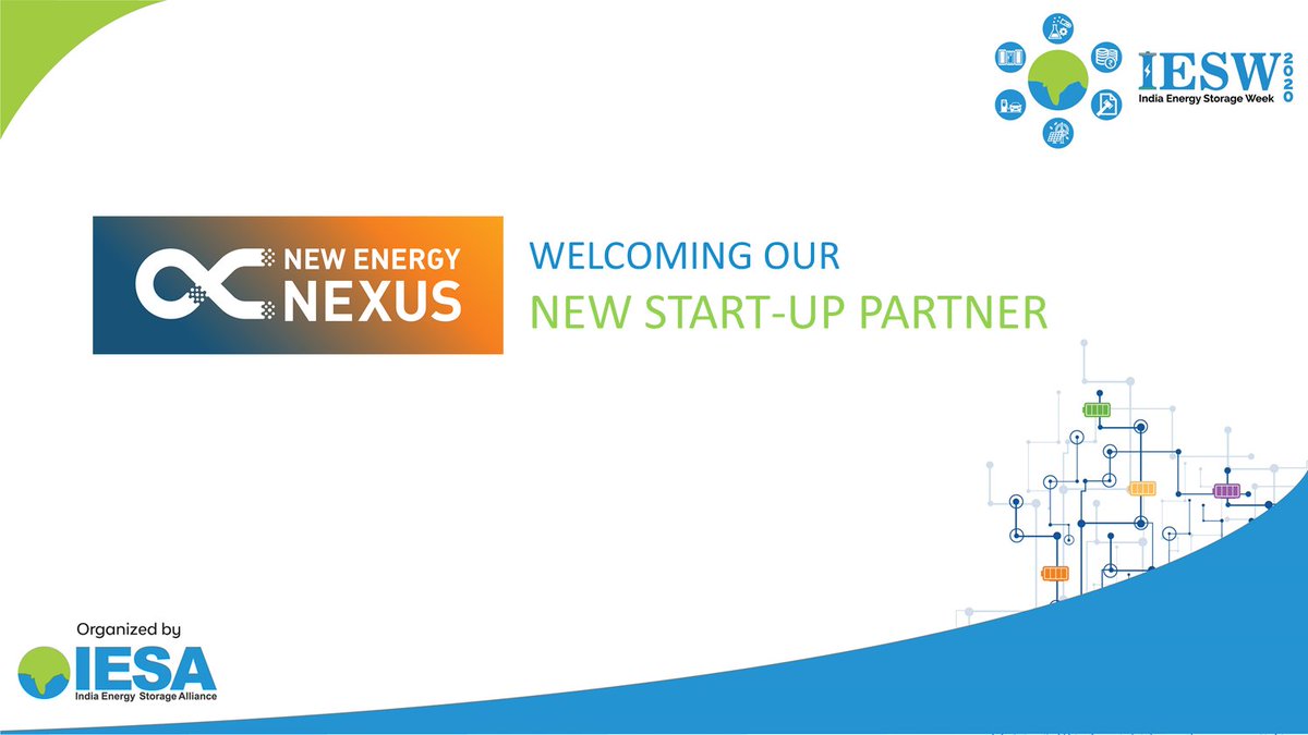 IndiaESA's tweet image. We welcome #NewEnergyNexus as our #startuppartner of India Energy Storage Week (#IESW), Virtual Conference And Exhibition from 2nd – 6th November.
For more info, visit- lnkd.in/gSSgjav.
For registrations, visit- lnkd.in/dR3s7r8
#energystorage #electricvehicles