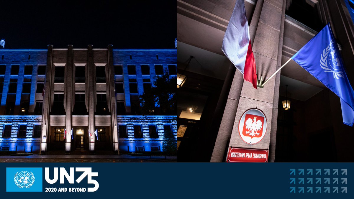 BM’in 7⃣5⃣. Yıldönümü vesilesiyle Polonya 🇵🇱 Dışişleri Bakanlığı'nın binası #BM mavisi ile aydınlatıldı ve 24 Ekim'de bayraklar dalgalandı. 🇺🇳
Bu yılki kutlamanın teması "Geleceğimizi Birlikte Şekillendirmek".
#Poland 🇵🇱 – #UN 🇺🇳
#UN75 #UNweek
