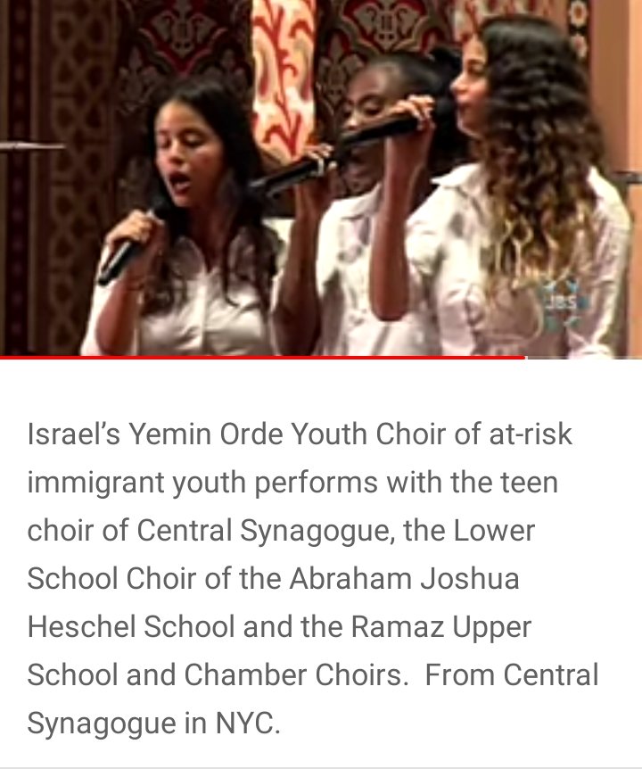 excellent @JBSTVORG 📺
Makes me happy to listen--multiple #choirs
youtu.be/mqb4qwK3KSE
#Israel #YeminOrdeYouthChoir
#CentralSynagogue NYC