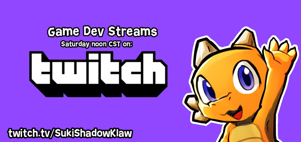 SukiShadowKlaw's tweet photo. Saturday! time for more game dev streams! join us at https://t.co/FckGUyB5Cc https://t.co/v6Nt2WYyEY
