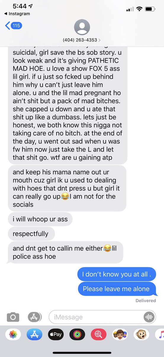 After sharing what I’ve gone through he’s had people try to contact me and threaten me . This same girl has contacted me earlier before in the past saying that she was his new girl and that we were sister wives. A bunch of crazy things most likely from him manipulating her too