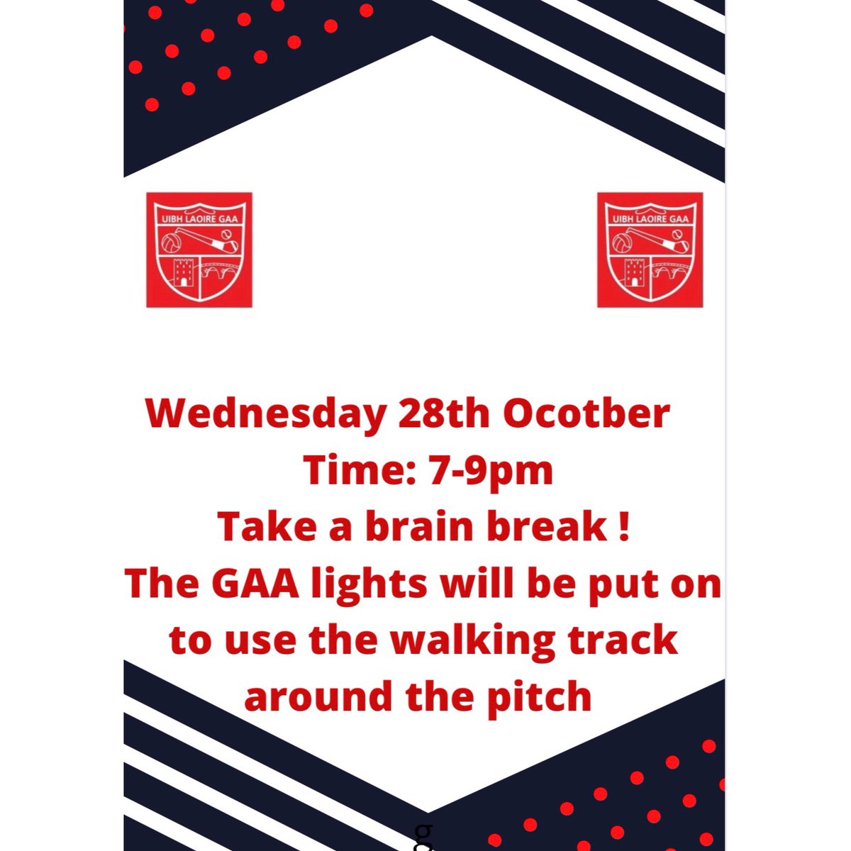 It is important that people in our community have somewhere safe to exercise over the next couple of weeks. Please remember to keep your distance? Sanitize and stay healthy

#WinterWalking#StayPositiveTestNegative 

🔴⚪️