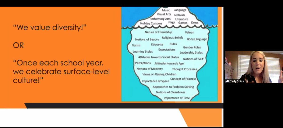 ProfesoraEspana's tweet image. @MrsSpinasClass talks about how this &quot;diversity&quot; work in one &quot;international day&quot;/event is not enough. Who are those making decisions on these events? What/who is missing? #LanguageSeries2020 25/