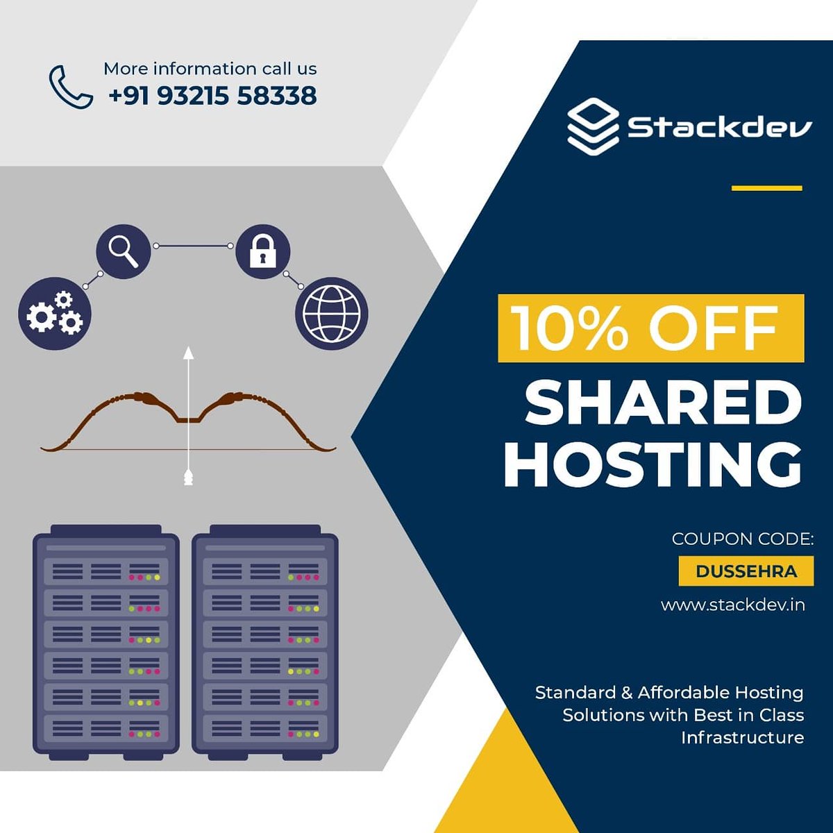 stackdev_ent's tweet image. This Dusshera start your Business with Stackdev Enterprises and get 10% OFF on all the Orders ๐ Use Coupon Code: DUSSHERA on your Checkout ! ๐คฉ
Offer valid on #SharedHosting #ResellerHosting #WordPressHosting #CloudHosting ๐ฅ
Visit our Website now shop.stackdev.in
