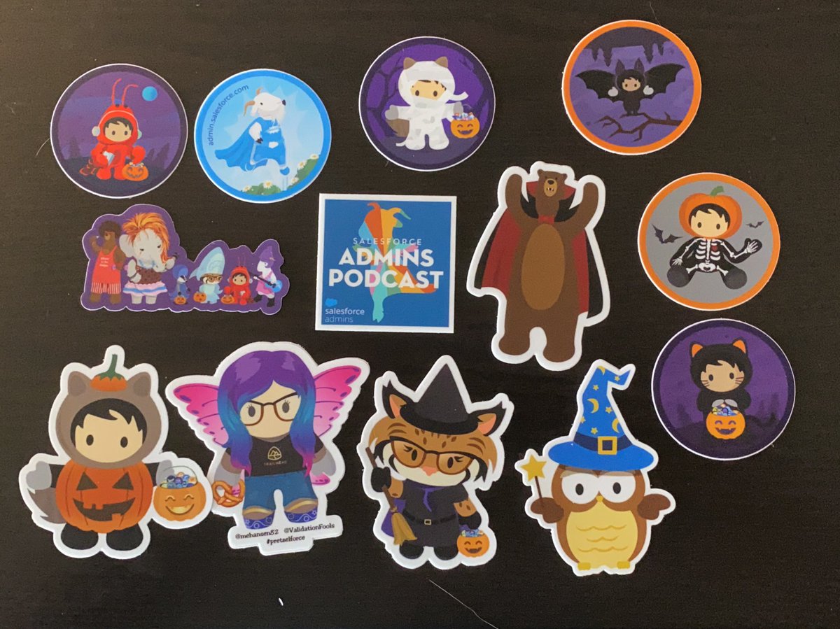 It’s time for a sticker giveaway! This Halloween tell me something spooky, scary or intimidating that you’ve overcome in your <a href="/salesforce/">Salesforce</a> career this year for a chance to win 1 of 10 Halloween sticker packs like the one below (contents will vary)! Please retweet &amp; share the fun!