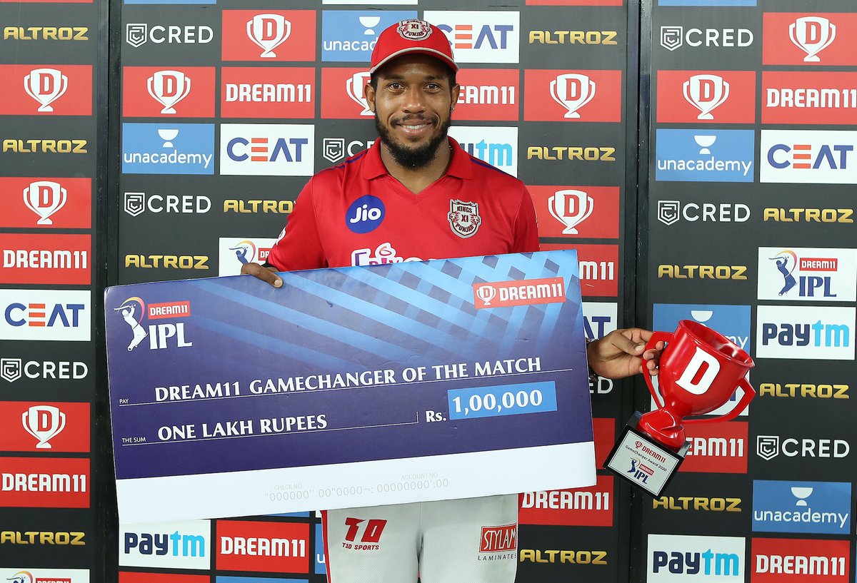 Dream11 GameChanger of Match 43 between @lionsdenkxip and @SunRisers is Chris Jordan. 

@Dream11 #YeApnaGameHai #Dream11IPL