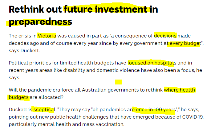 Absolutely agree, but think governments would be politically stupid not to invest in public health.
