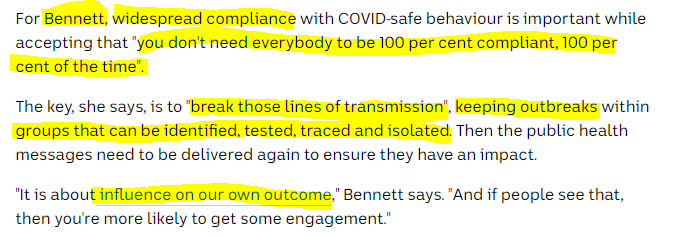 Based Bennett delivers again. Even more important is stringent management of quarantine, hotel quarantine and HQ hospitals so that the public doesn't have to bear the responsibility of covid like Melbourne & overseas.