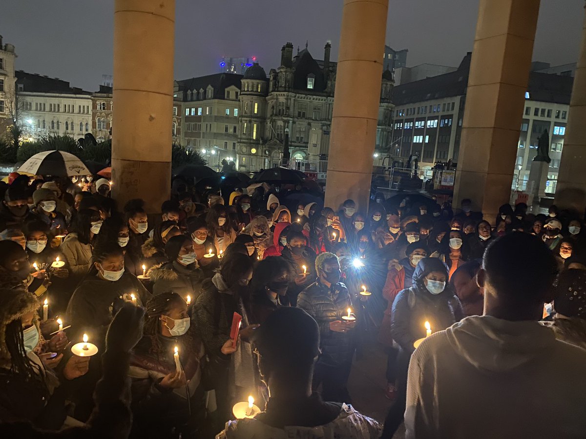 iamTobyGrey's tweet photo. Candlelight procession for our brave souls. #EndSARS Birmingham 🇬🇧 https://t.co/ScVj2lBYzz