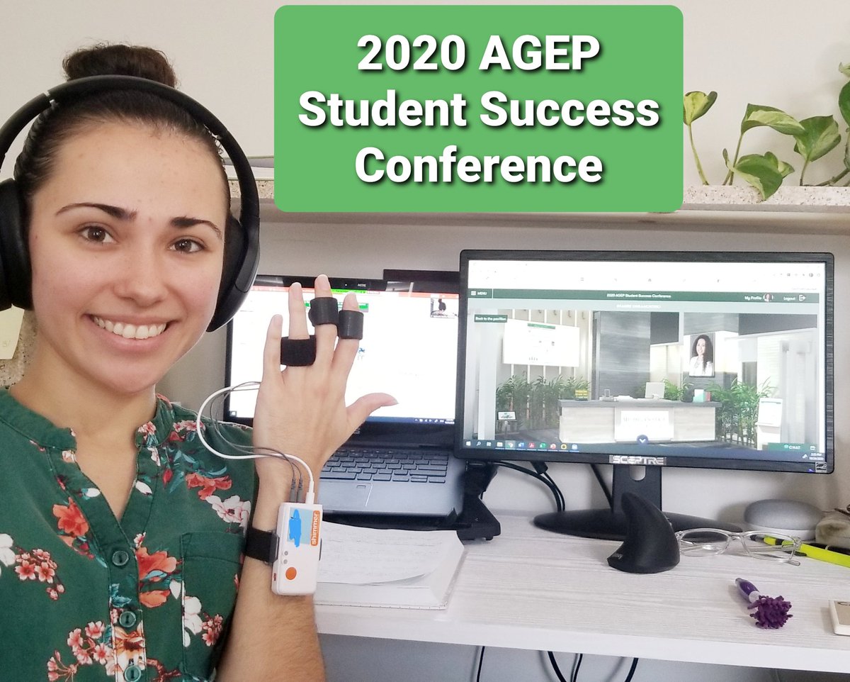 Eiramlysal's tweet photo. Presenting a virtual poster at the @msuagep conference about using signals that reflect changes in the conductivity of the skin to predict the emotional state of an individual. #MSUAGEPSSC #IAMAGEP https://t.co/u3e4Rmqjn2