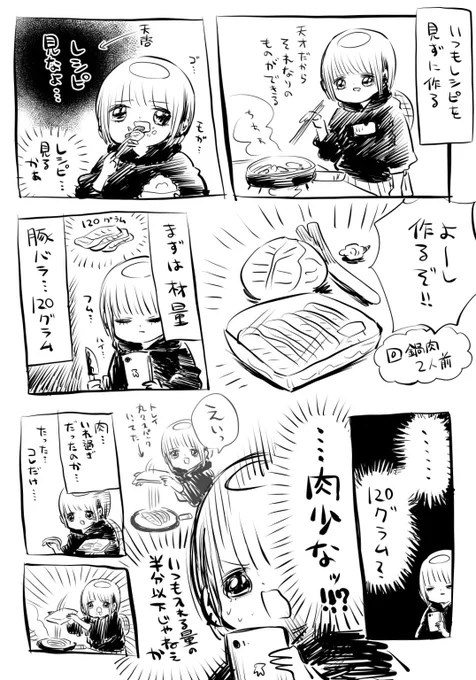 レシピを見て料理つくった 