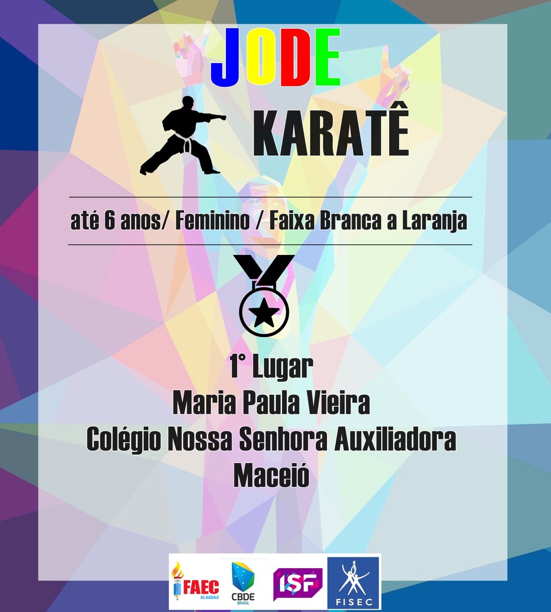 FaecDe's tweet photo. Resultados JODE Karatê 2 https://t.co/9X4Brc0axd