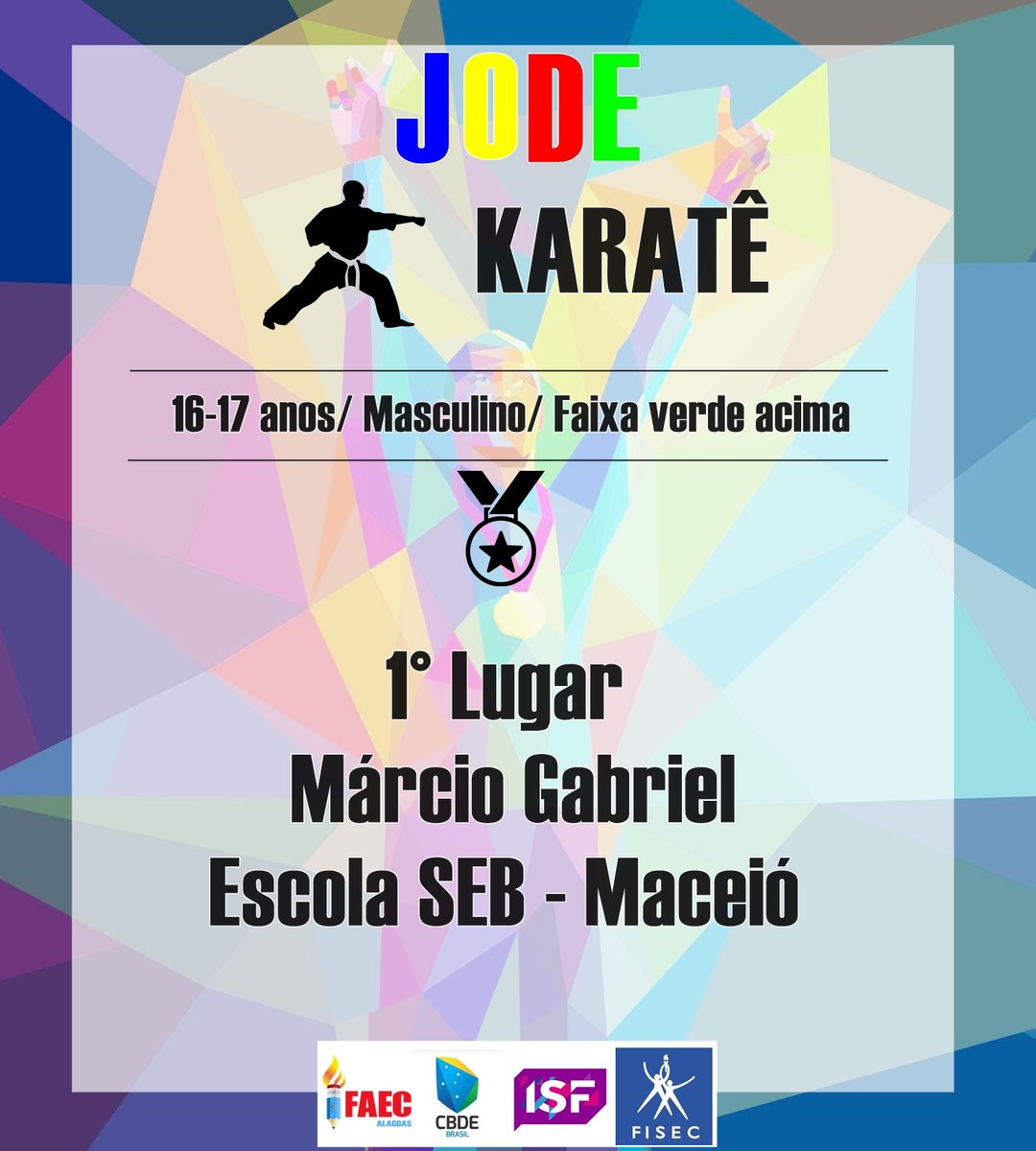 FaecDe's tweet photo. Resultados JODE Karatê 2 https://t.co/9X4Brc0axd