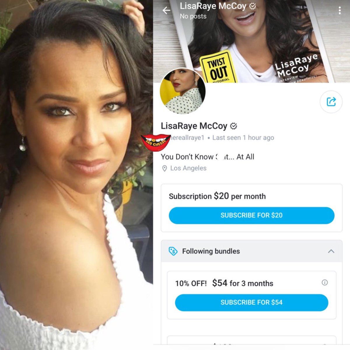 56. Lisa Raye joins Onlyfans 👀 👀. 