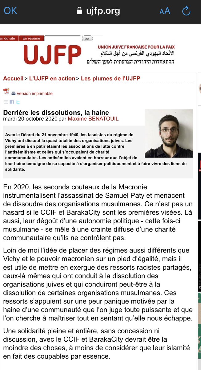 ch_haser's tweet photo. Le communiqué de l’ujfp vaut son pesant de cacahuètes #StopCCIF #StopBarakaCity https://t.co/QAdKYf2bDb
