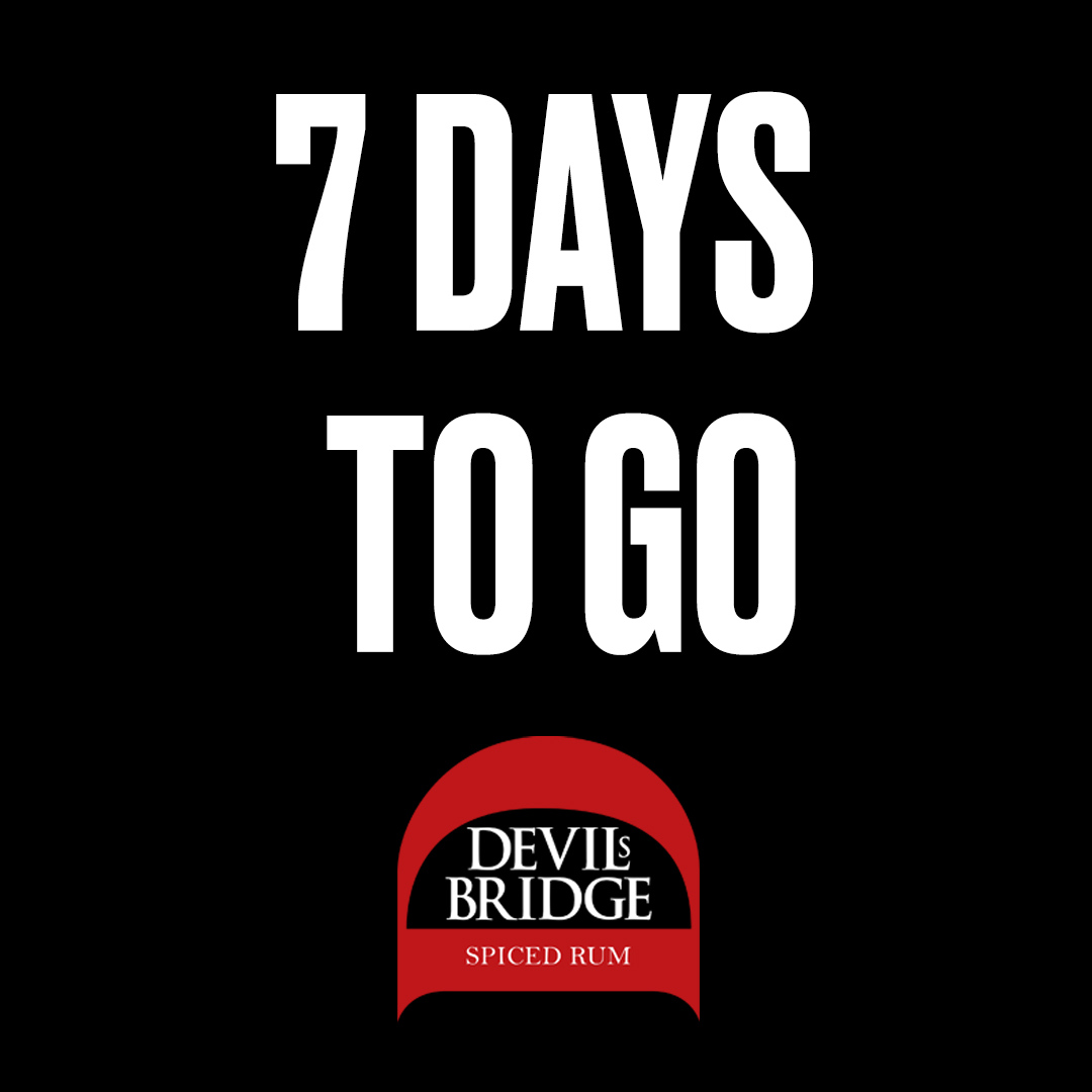 T-7 Days until we launch! The excitement is real now, we hope you little devils are as excited as us.

Don't forget you've only got until 11AM next Saturday to pre-order and get free P&amp;P... and be entered into our draw to win £666! 😈

devilsbridgerum.com