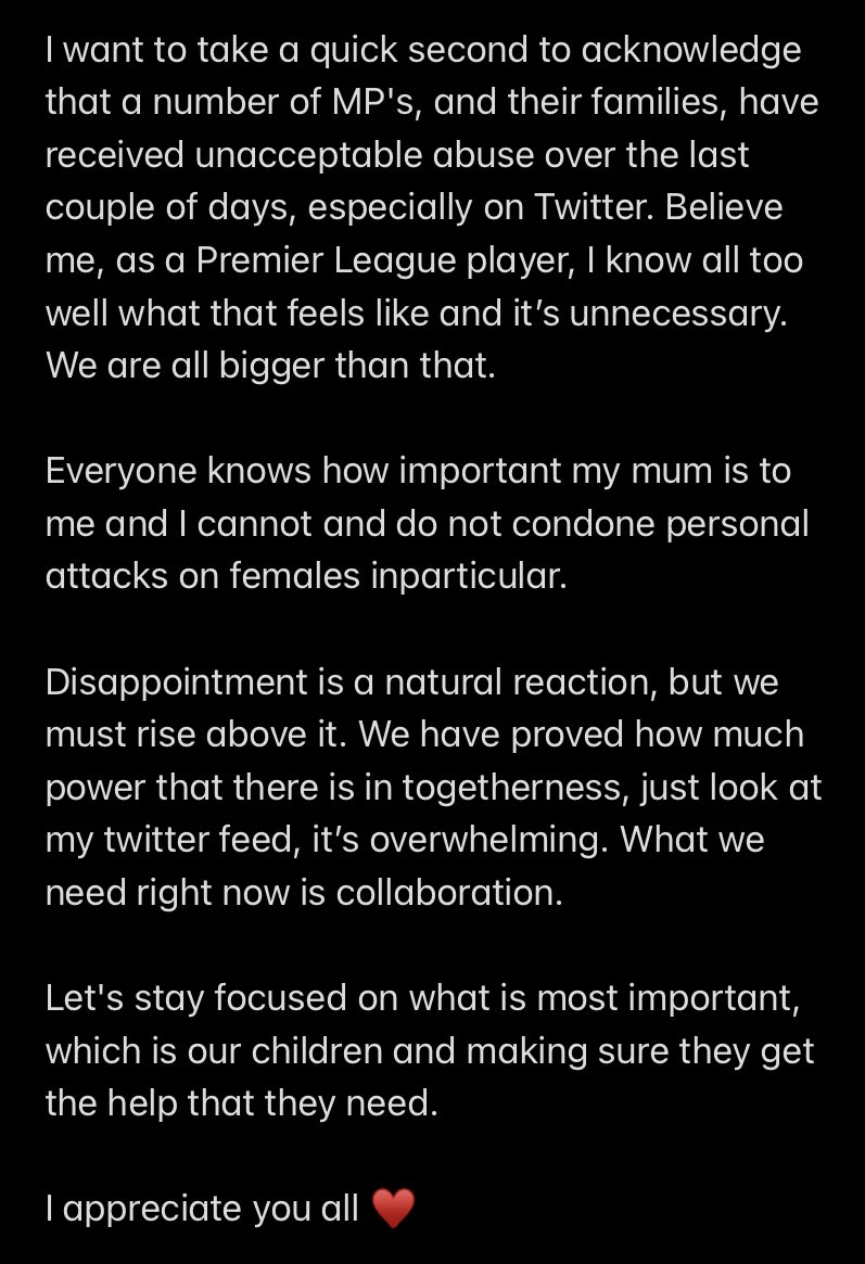 A quick message...