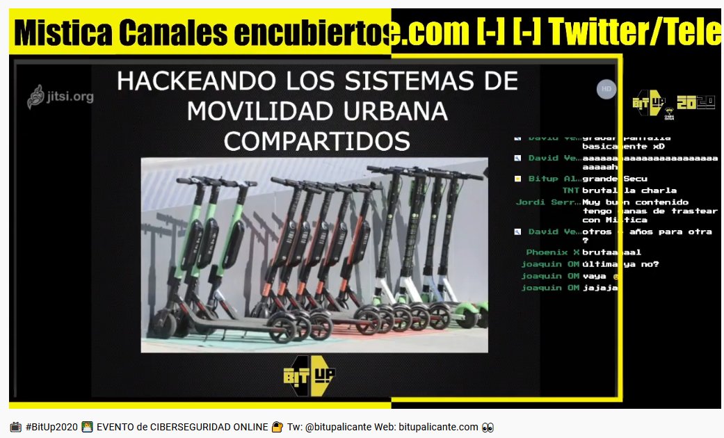 bitupalicante's tweet image. Dicen que lo mejor se deja para el final. Entrando por la puerta grande viene Ernesto Sánchez (@ernesto_xload ) con su charla: Hackeando los sistemas de movilidad urbana compartidos

▶️youtube.com/bitupalicante 

#Bitup2020 
#ciberseguridad