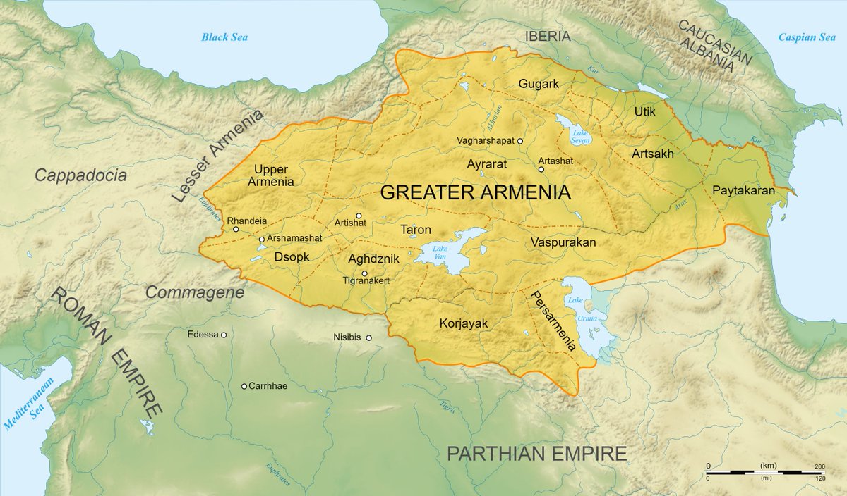 According to Strabo, as early as 100 BC, the people who lived in Greater  #Armenia, including  #Artsakh and Utik, spoke the same language, namely Armenian.