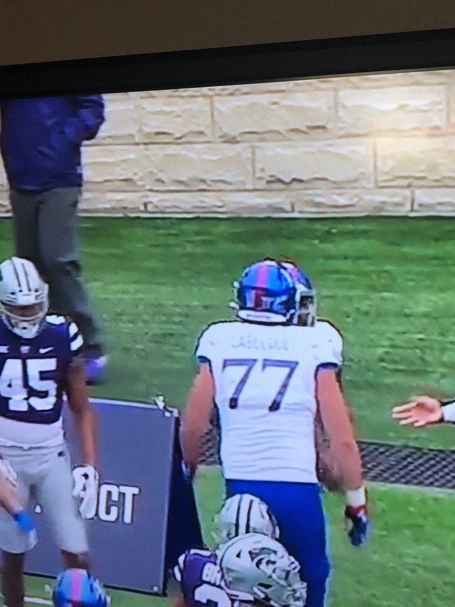 chuckdeezdiesel's tweet photo. Proud of @bcabeldue01 for his first game reps at KU. First of many!!! https://t.co/GBNpOTVXAV