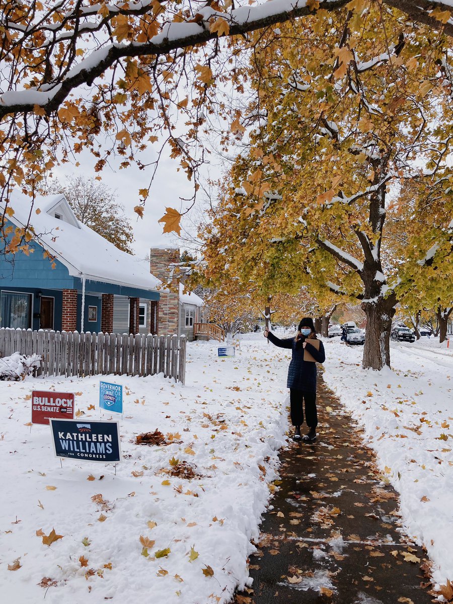 i know that @stevebullockmt, @CooneyforMT & @WilliamsForMT will work for my state, snow or shine, which is why i’ll get out on the doors for them no matter the weather! 🥶🤩🥳 #mtpol #GOTV2020