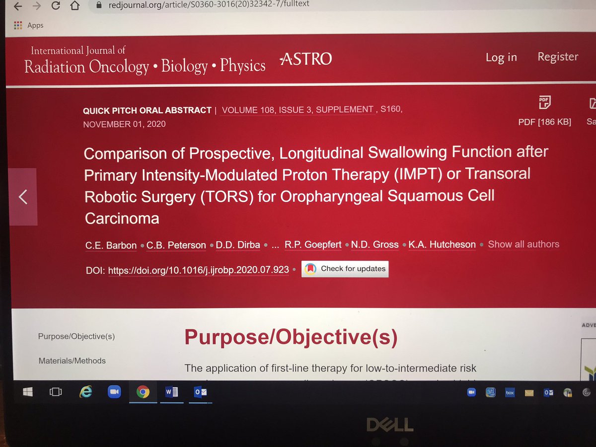 DrNeilGross's tweet photo. Excited to see this important work presented virtually at @ASTRO_org #ASTRO2020 MDADI scores at 12 months favor primary surgical approach in well-selected #HPV oropharynx cancer @kahutcheson @brandongunn @RyanGoepfert @SJFrankMD #OncSurgery @MDAndersonNews https://t.co/fKJpaU2fgr