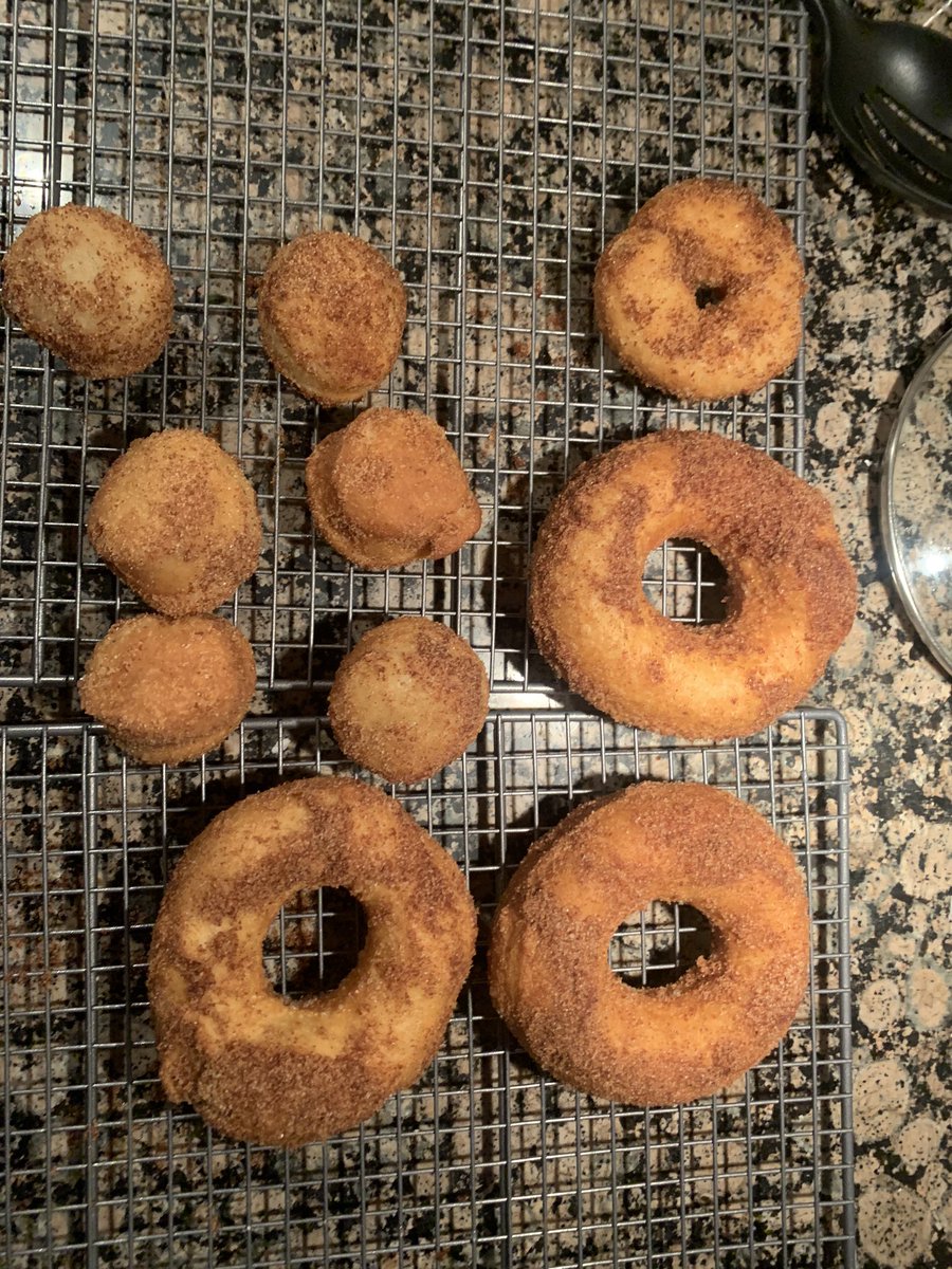 Round one of shutdowns was the sourdough bread. Going into round two with a stronger skill set, here are the sourdough cinnamon sugar donuts!