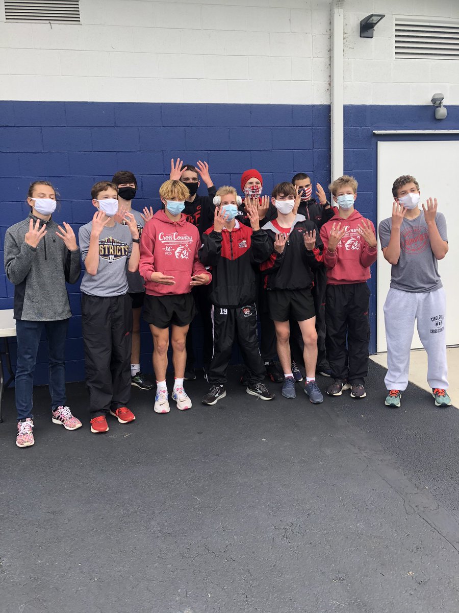 Congrats to the boys CC team for qualifying for regionals. Congrats also to individual qualifiers Colton Pinkerton, Lily Winter, &amp; Ellie Patrick. Lily, Ellie, &amp; the boys team will all run again next Saturday at Pickerington North.