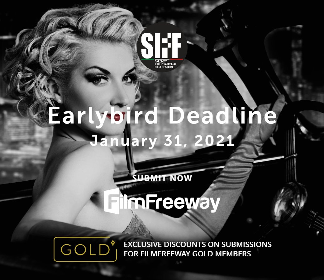 18° SALENTO INTERNATIONAL FILM FESTIVAL 2021
Call for entries now open. Submit your film now! salentofilmfestival.com/en/submission.… 
catch the regular deadline Sunday January 31, 2021. We thank you for your support. Please Pass Along!