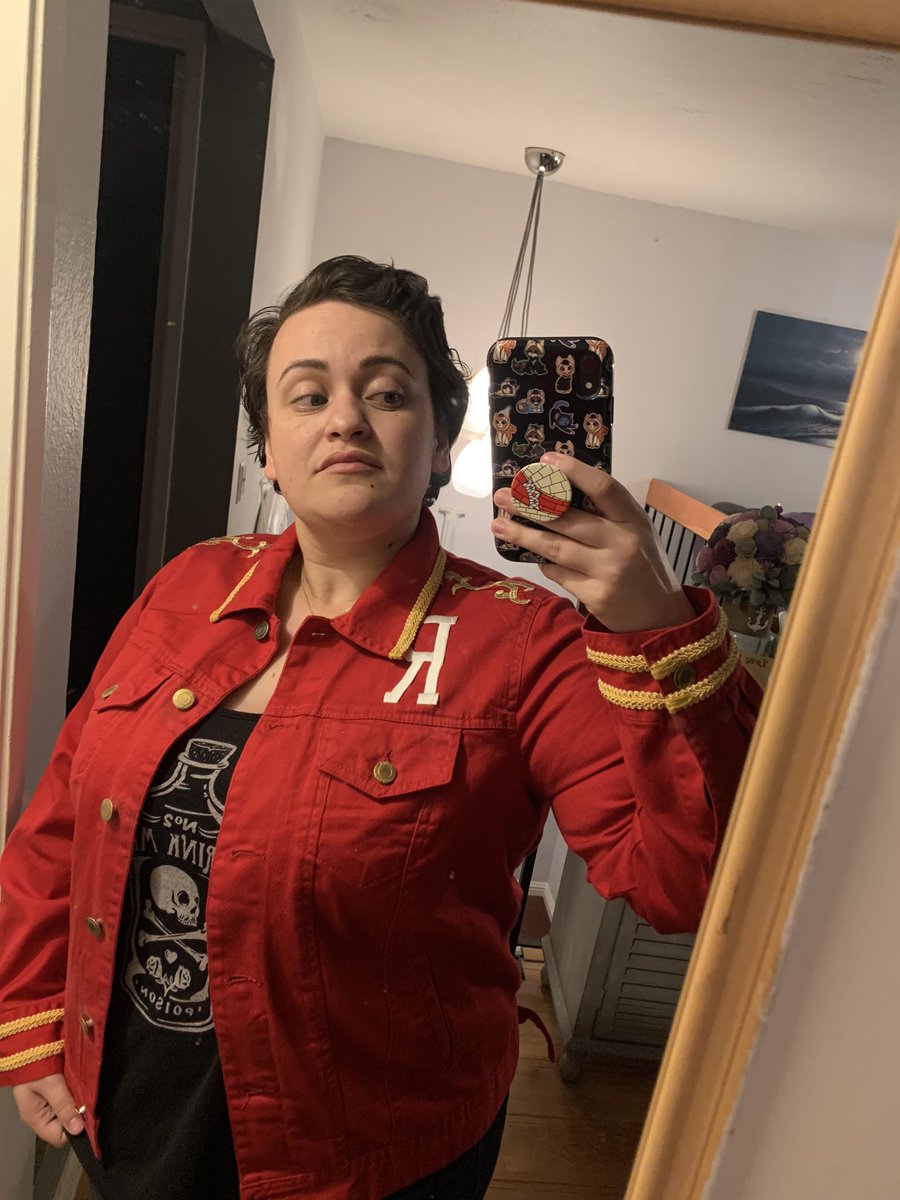 inocentbisander's tweet photo. Wanted to share my new Princey jacket! It’s a project I’ve been working on for the last few days :D (the back I had to get embroidered but I added all the other stuff and painted the buttons)
@ThomasSanders https://t.co/dvHiL65TxH
