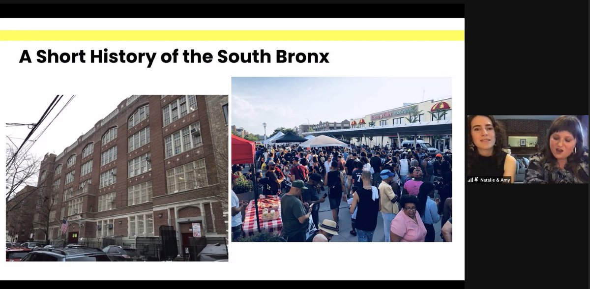 ProfesoraEspana's tweet image. Yes!!!!! NYC Teachers Natalie Kuhl and Amy Crehore start with history of Bronx and ask us to think about racism in curriculum. #LanguageSeries2020 33/