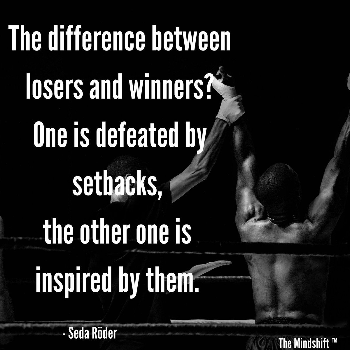 SedaRoeder's tweet photo. There's no winning without setbacks. Only when you give up, you become a loser.
#Leadership #inspiration #transformation #motivation #success #TheMindshift #quotestoliveby #winner #loser https://t.co/wu98wjgrt8