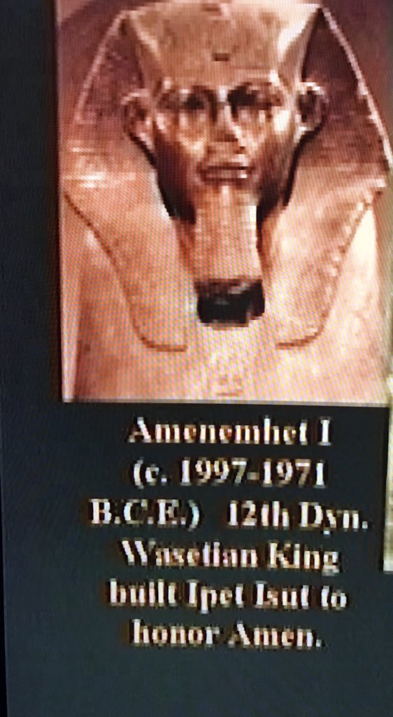 Beginning with this Wasetian King Amenemhet I of the 12th Dynasty.