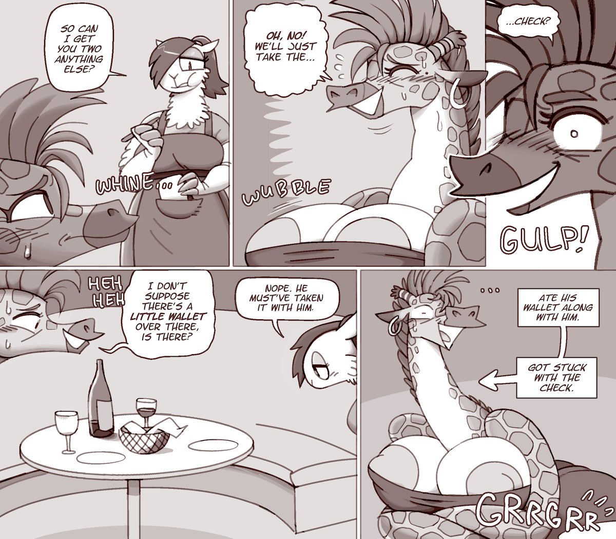 More of my Giraffe Mom fan vore comic because I don't know when to sto...