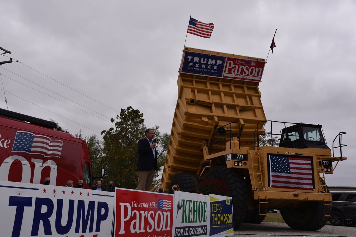 Third stop on the Governor's Bus Tour took us to Rep. Glen Kolkmeyer's business in Bates City! Glad to have <a href="/kayhoflander/">Kay Hoflander</a> join in her own Lafayette County. Enjoyed seeing so many representatives, LEOs and Chief of Police Jana MacKay. #LeadRight