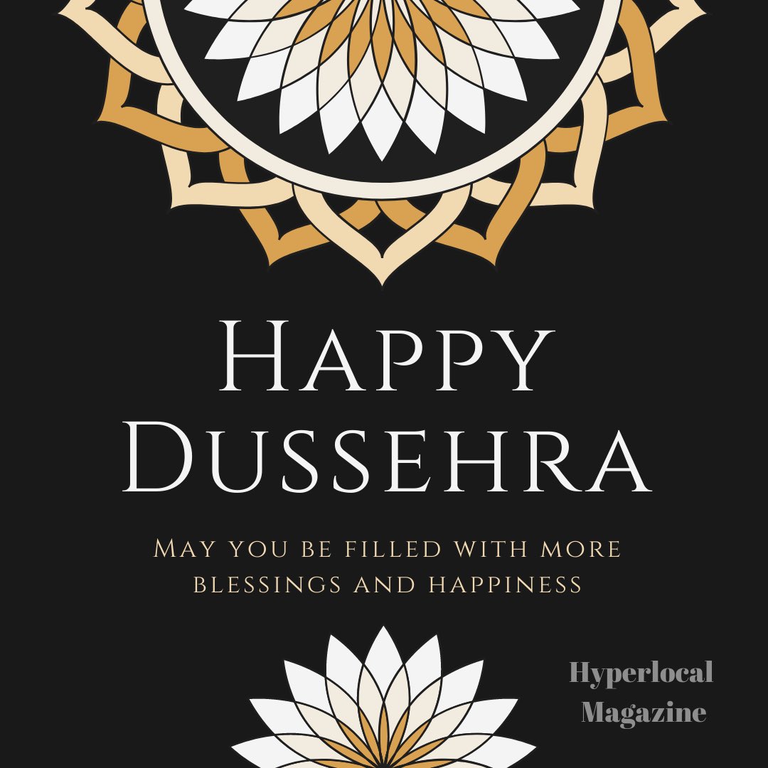 mhyperlocal's tweet photo. May you be filled with more
blessings and happiness.

Best Wishes,
Team Hyperlocal Magazine.
.
.
.
.
.
#dussehra #dussehra2020 #festival  #StayHome #StaySafe #Hyperlocal #Magazine #NewMagazine https://t.co/0t87IUfvDF