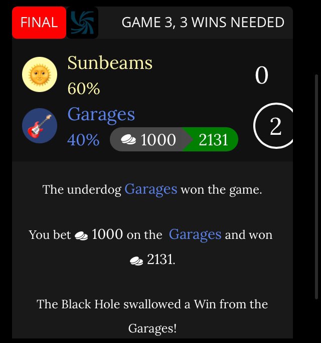 “Never bet against Betsy”