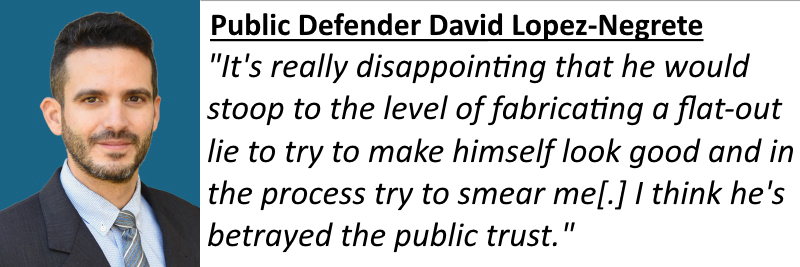 OurNevadaJudges's tweet photo. Reporter @RandomPoker of @LVRJ covers District Judge David Jones' "false statements about [their] judicial survey". His opponent @Negrete4Nevada denounced the statements as a "betray[al of] the public trust", the Judge said it "was just a misstatement". https://t.co/FbxKaMGYbd https://t.co/5PMNX9zN4F