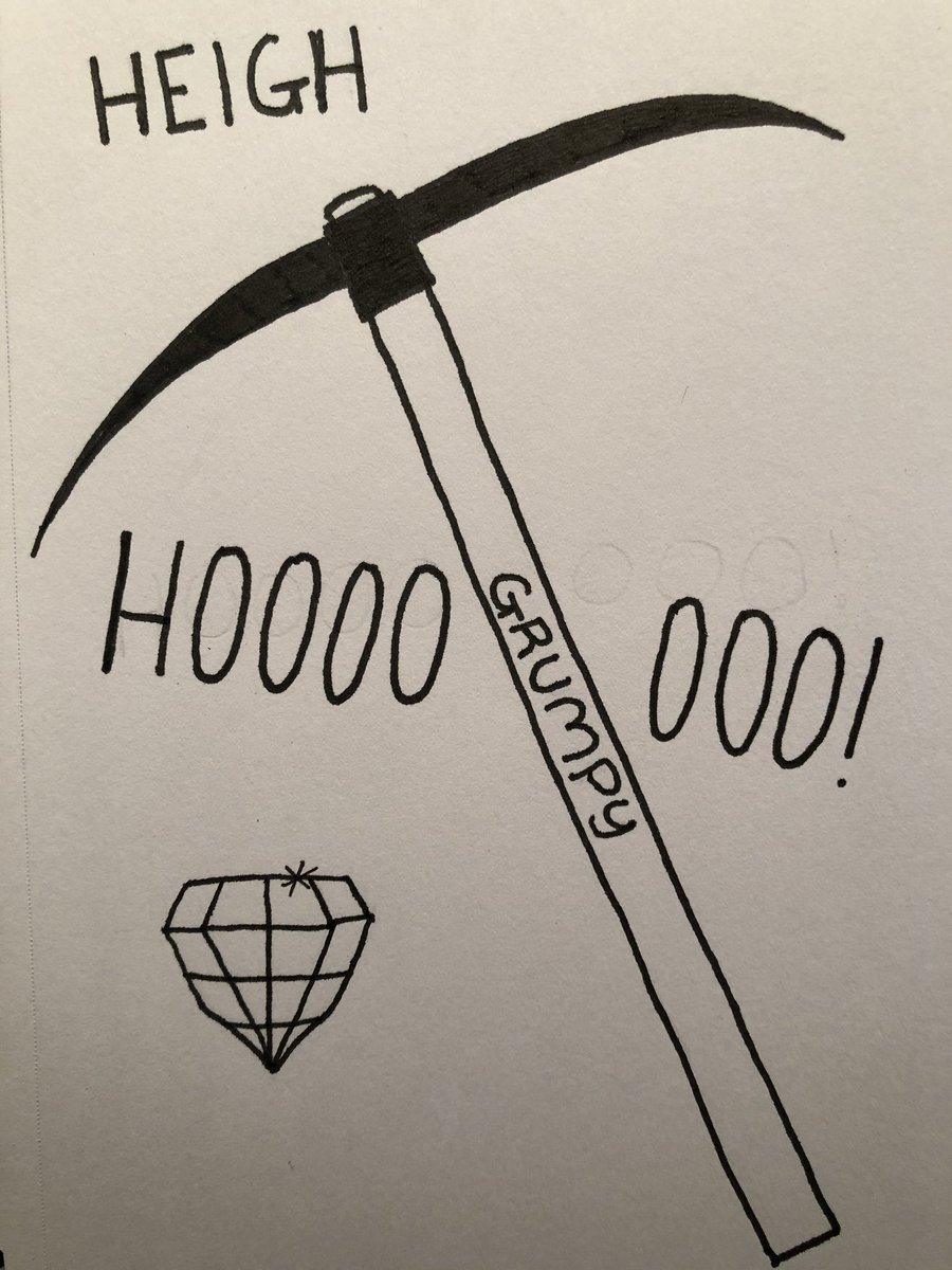 wolf_aeryn's tweet photo. @JenCave_73 @NAHS4AFHS 
Inktober Day 24: Dig
Thought of the 7 dwarves immediately! “We dig dig dig dig!” #inktober2020 #Inktober #PatriARTIST https://t.co/3QZUfIdnPu