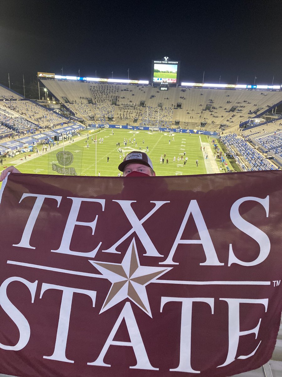 The rising star of Texas will fly high atop Provo tonight! #TXST #BYU
