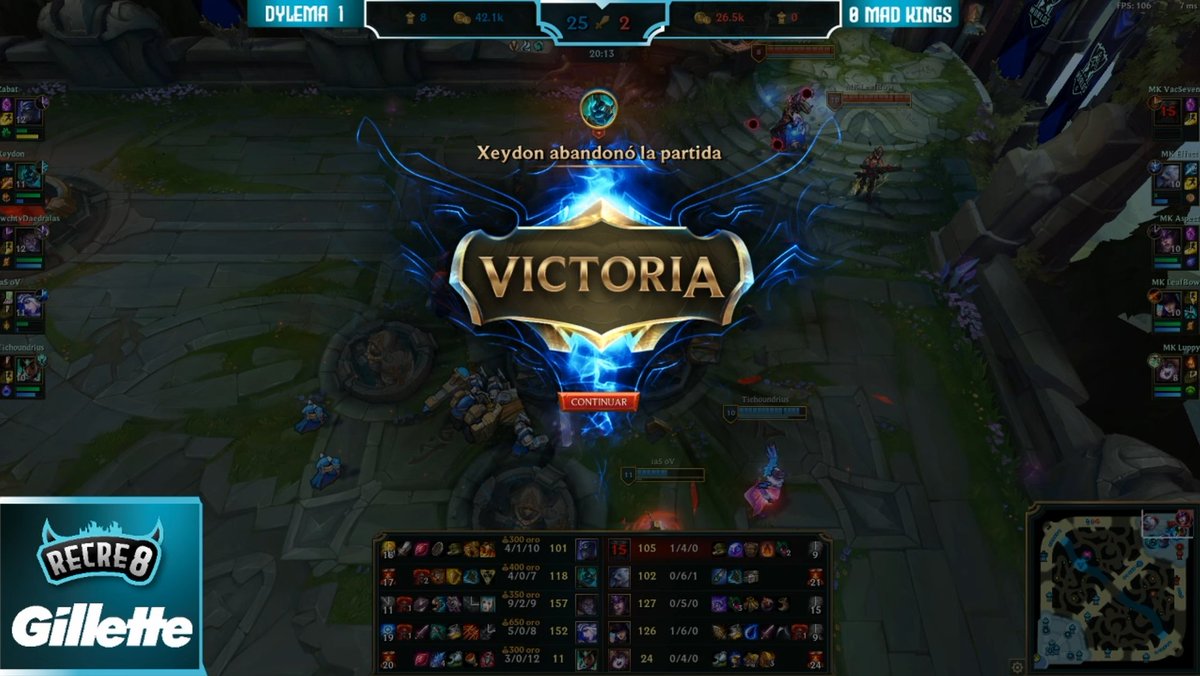 DylemaGG's tweet photo. ¡🔥Salimos con todo en el segundo match y arrasamos 🔥!
Con un 2-0 a nuestro favor, llegamos a la Final de #FlashCup. Esto determinará nuestro seed para el #Recre8 Cup que hemos clasificados con esta victoria.
¡Ggwp @madkingsteam, nos veremos en otra oportunidad ! https://t.co/i9ZAg7TVqz