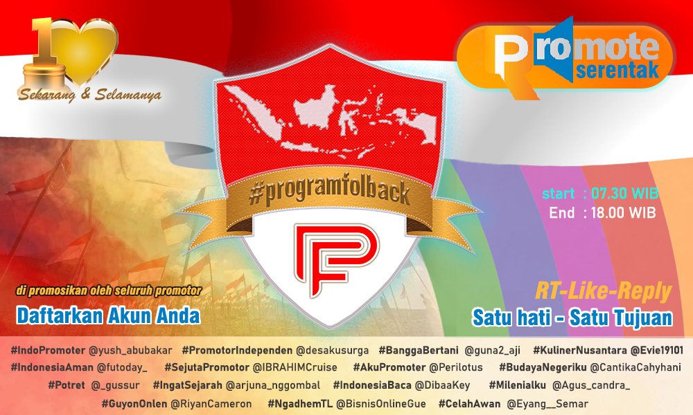 🇮🇩OPEN PROMOTE SERENTAK🇮🇩

Satukan hati, melangkah pasti
Sekarang dan selamanya

Follow😇 <a href="/Be_Naya/">Bee Naya</a>  🙏

🔃 ❤ Reply 🌱 Satu Hati Satu Tujuan #programfolback

Cc
<a href="/ayah9_garislucu/">sudahtidakluculagi</a>
<a href="/wiwikherma/">Wiwik Hermawati</a>
<a href="/RiyanCameron/">santri garangan</a>
<a href="/desakusurga/">Jhonday</a>
<a href="/yush_abubakar/">Yush</a> 
<a href="/TheArieAir/">Arie Dirgantara</a>

🌱🌻🌱🌻🌱🌻🌱