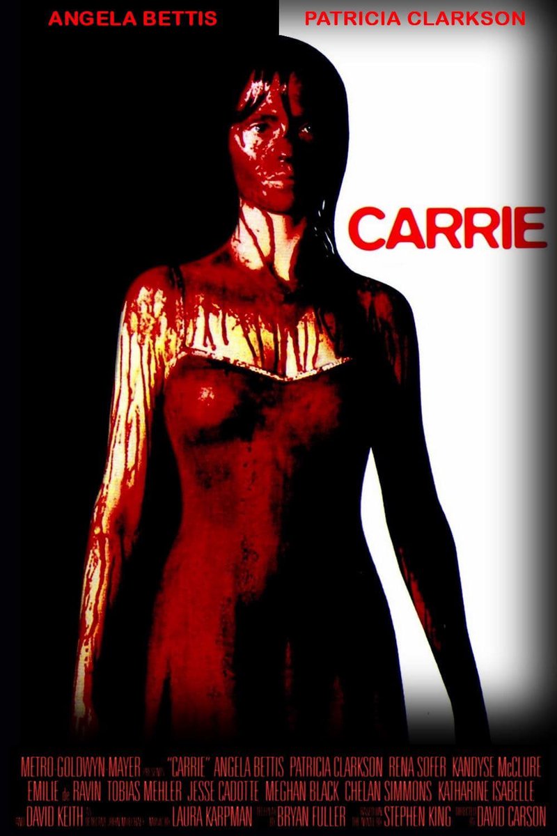 I had no idea this existed so I’m watching out of curiosity. Carrie (2002) is a re-imagining of Stephen Kings story about a troubled telekinetic girl with added emphasis on her past via a series of flashbacks.