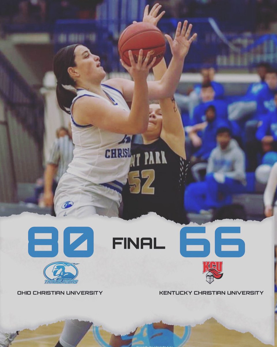 OhioChr_WBB's tweet photo. OCU WBB opened the season with a win against KCU, 80-66! Congratulations to Rachel for setting a new school record of 31 rebounds in one game! 💪🏼🏀 Rachel finished the night with 31 rebounds and 27 points. Way to go ladies!!! 💙💪🏼🏀 #OCU #WBB https://t.co/zbnAHtlcYQ